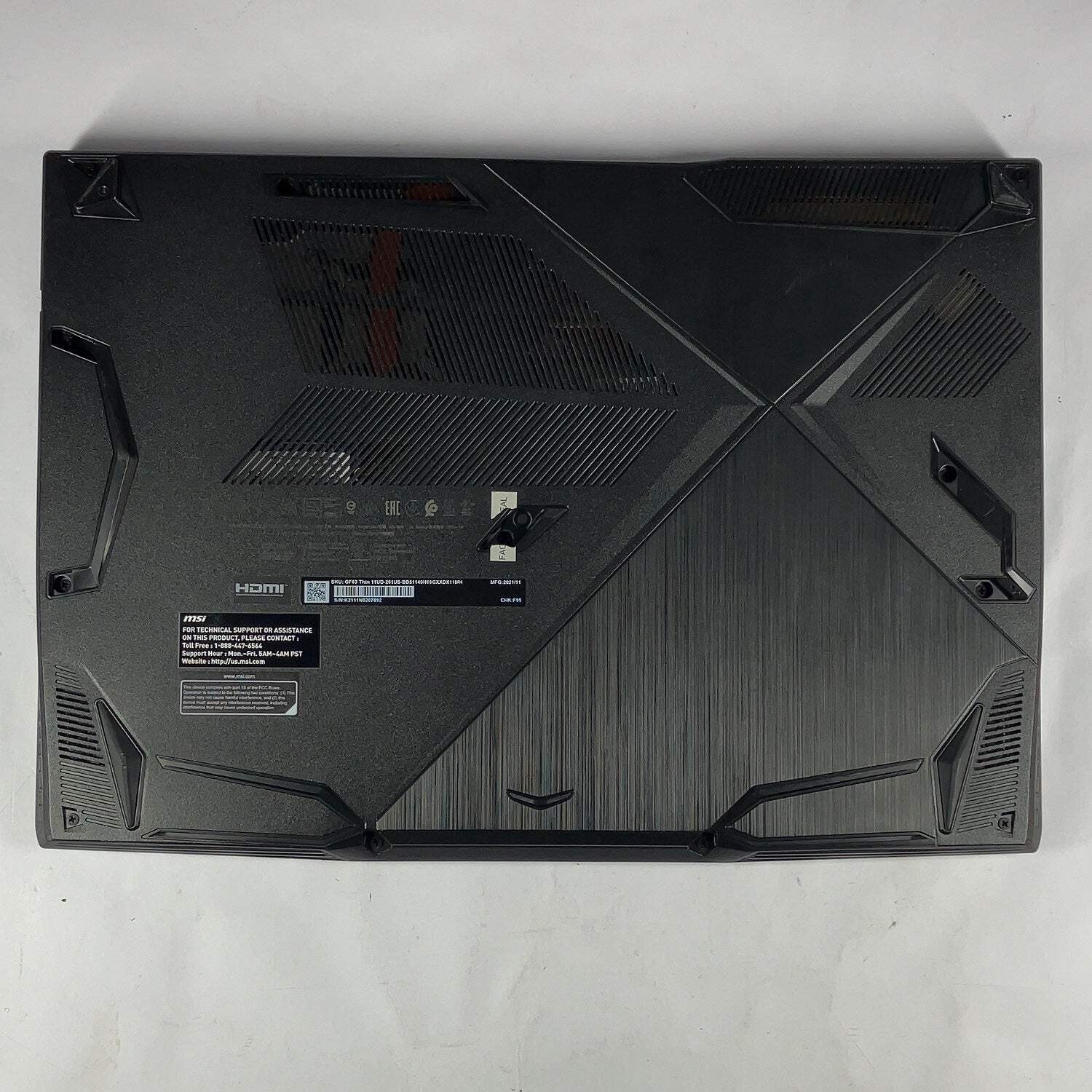 MSI Thin GF63 15.6″ i5-11400H 2.7GHz 16GB RAM 512GB SSD GeForce RTX 3050 Ti
