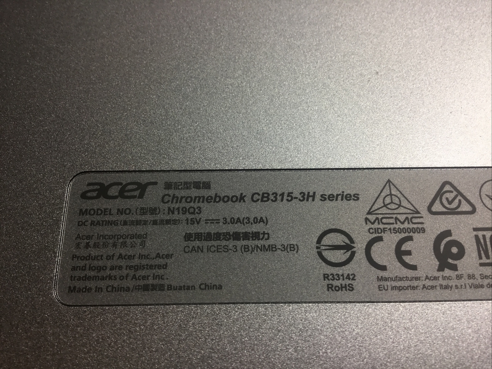 Acer Chromebook 315 15.6″ (32GB, Celeron N 1.1GHz, 4GB) CB315-3H-C2C3