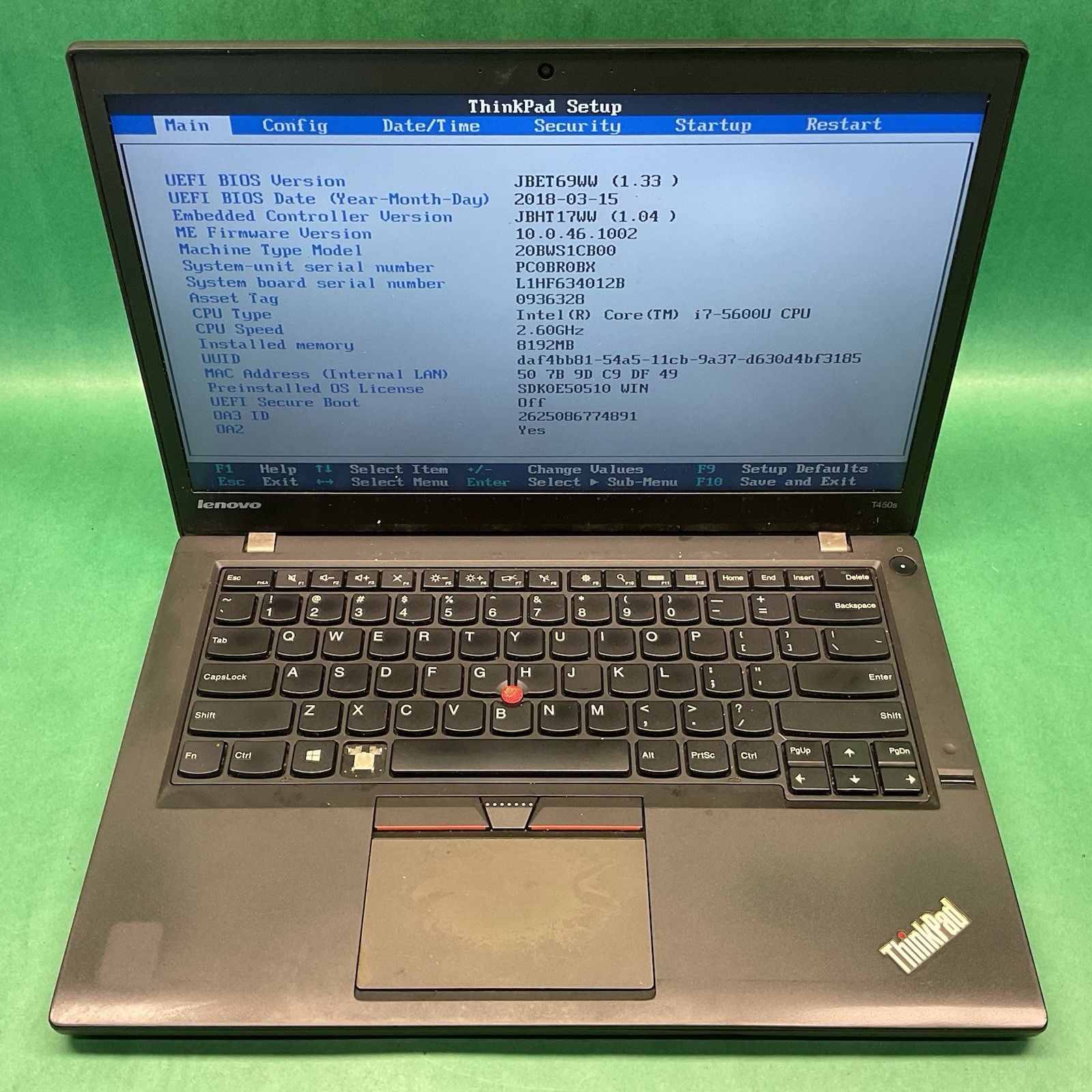 3 Pack – Lenovo Thinkpad T450s 14″ – 1 Powers On – 1 Battery – Untested – No HDs