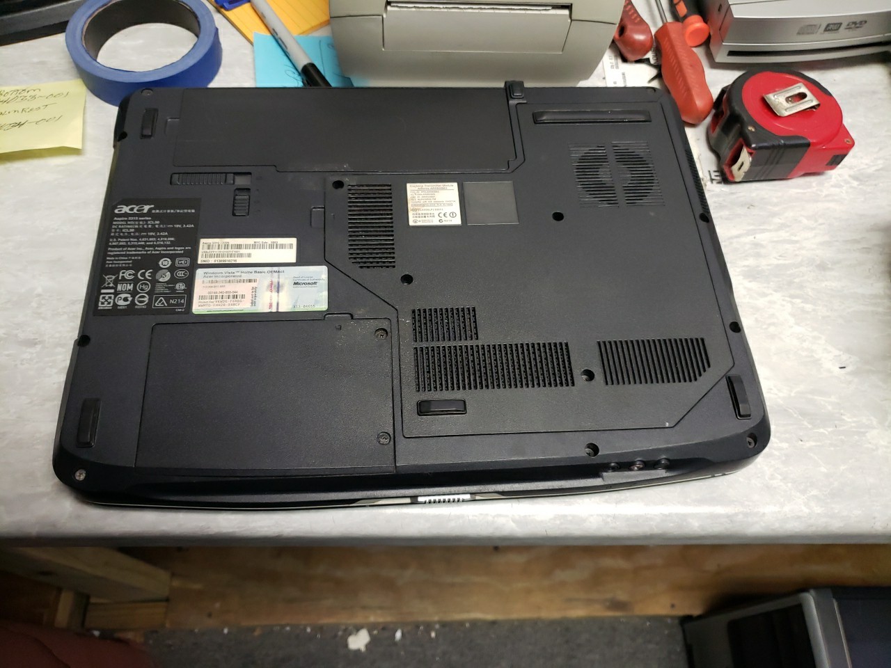 Acer Aspire 5315 intel 2 core 2.10GHz 2 GB NO HDD no power cord free ship