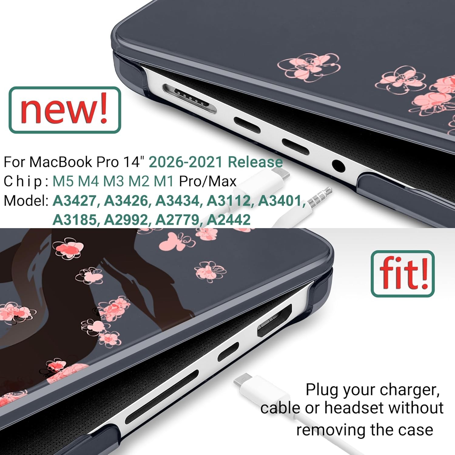 Case for MacBook Pro 14 Inch (2026-2021 Release, M5 M4 M3 M2 M1 Pro/Max Chip)