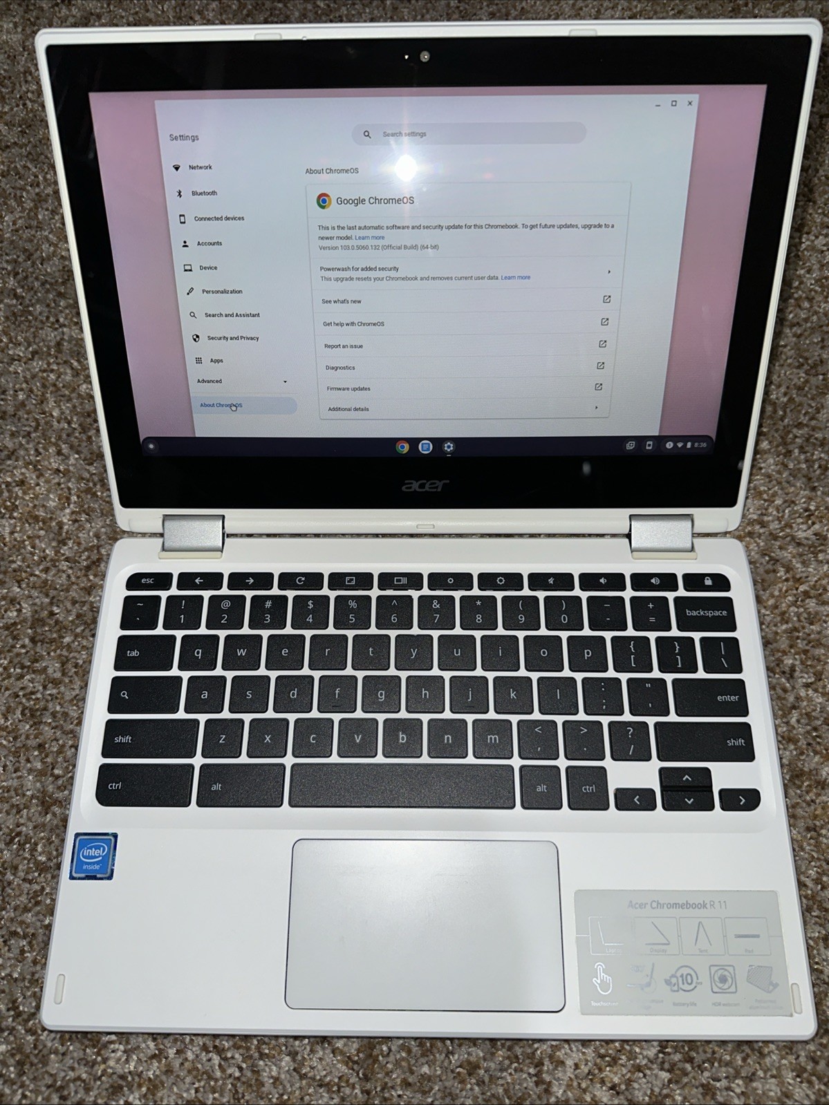 Acer Chromebook R11 Touch White CB5-132T N15Q8