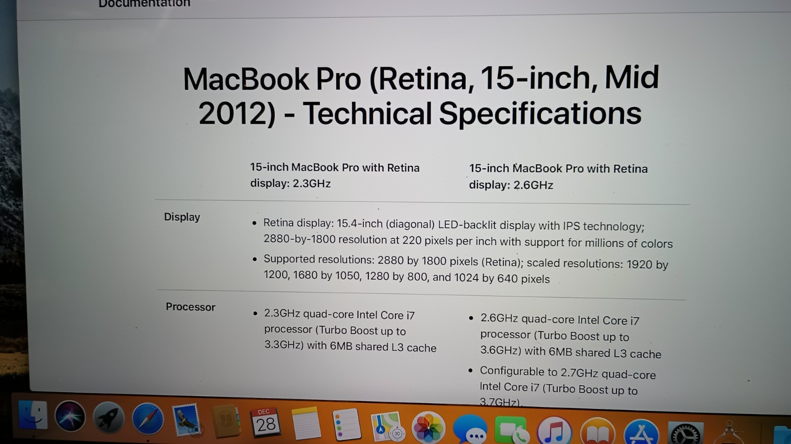MacBookPro w/charger.i7-3720QM(4cores)Nvidia.16GB.256GB SSD.15.4″Retina.mac OS.