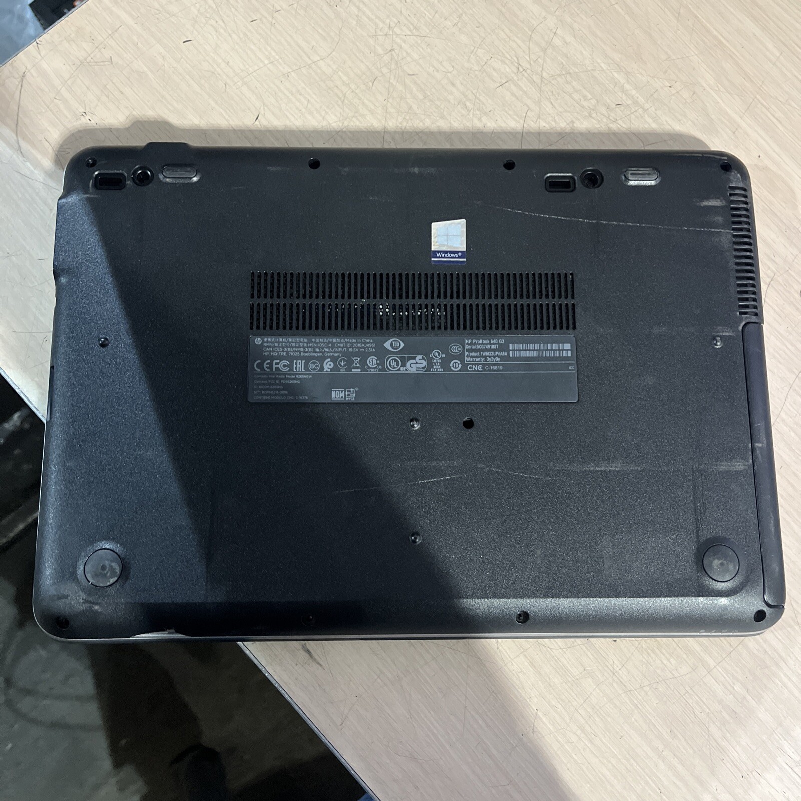 HP PROBOOK 640 G3 INTEL CORE I5-7300U 2.60GHZ 8GB RAM NO HD