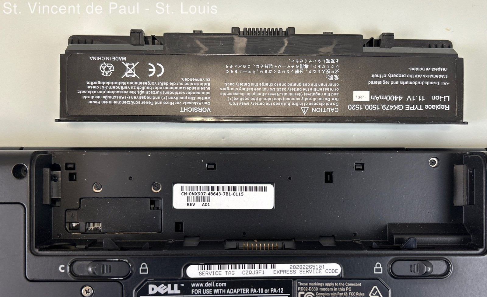 Dell Vostro 1500 (PP22L) 15.4″ Laptop Intel Core 2 Duo – Untested/Parts -Donated