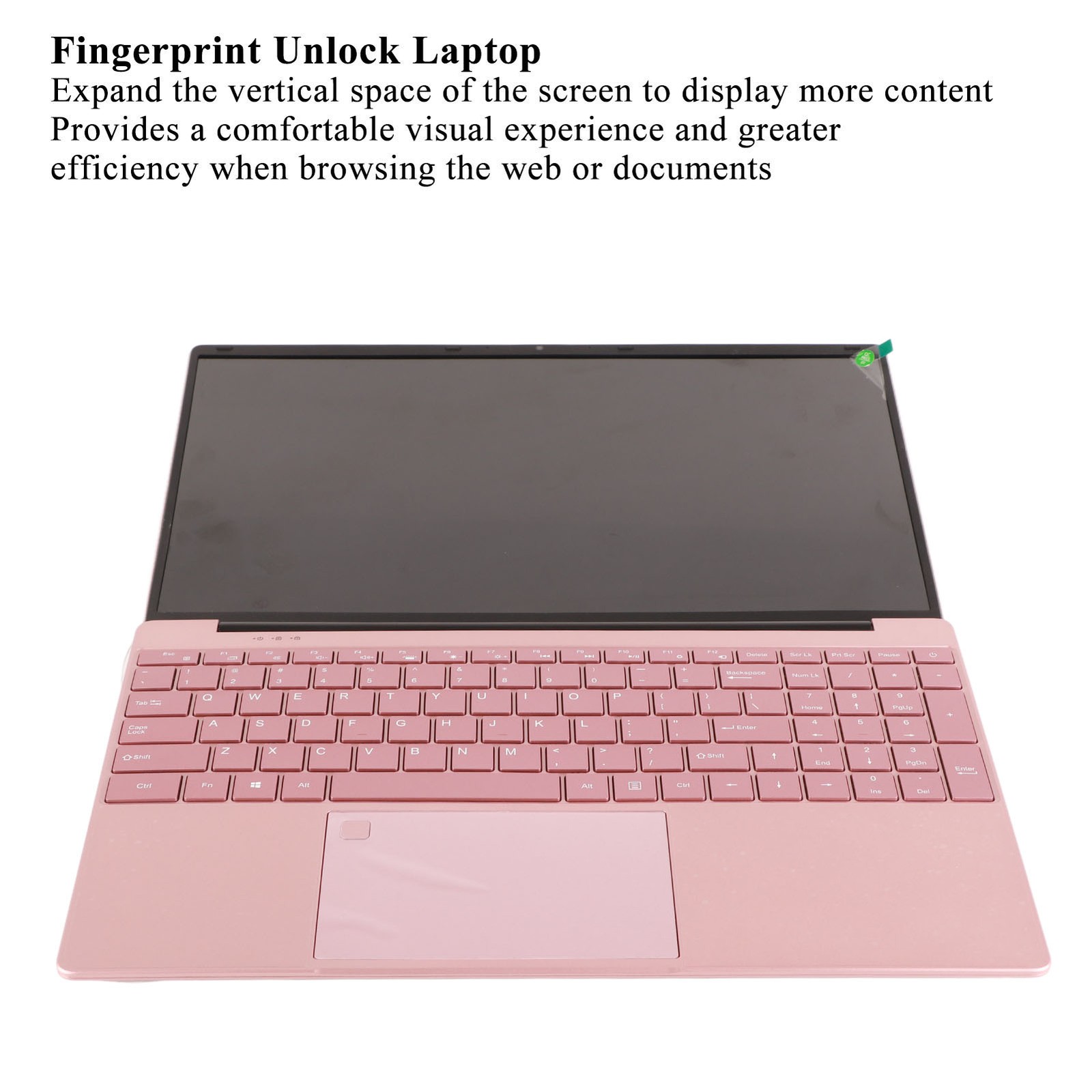Pink Laptop 15.6 Inch Quad Core CPU Fingerprint Reader For Business Popular