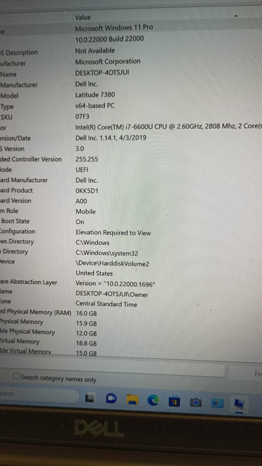 Latitude 7380 w/charger.i7 6th gen.16GB.128GB M.2.13.3″FHD.W11. Nice!!
