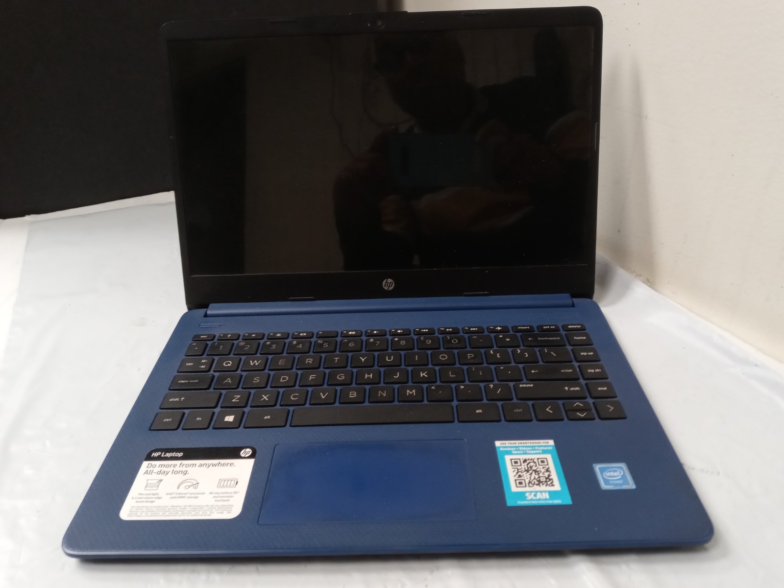 HP NoteBook 14-dq0005dx 14″ Celeron N4020 1.1GHz 4GB RAM 64GB SSD NO OS NO AC
