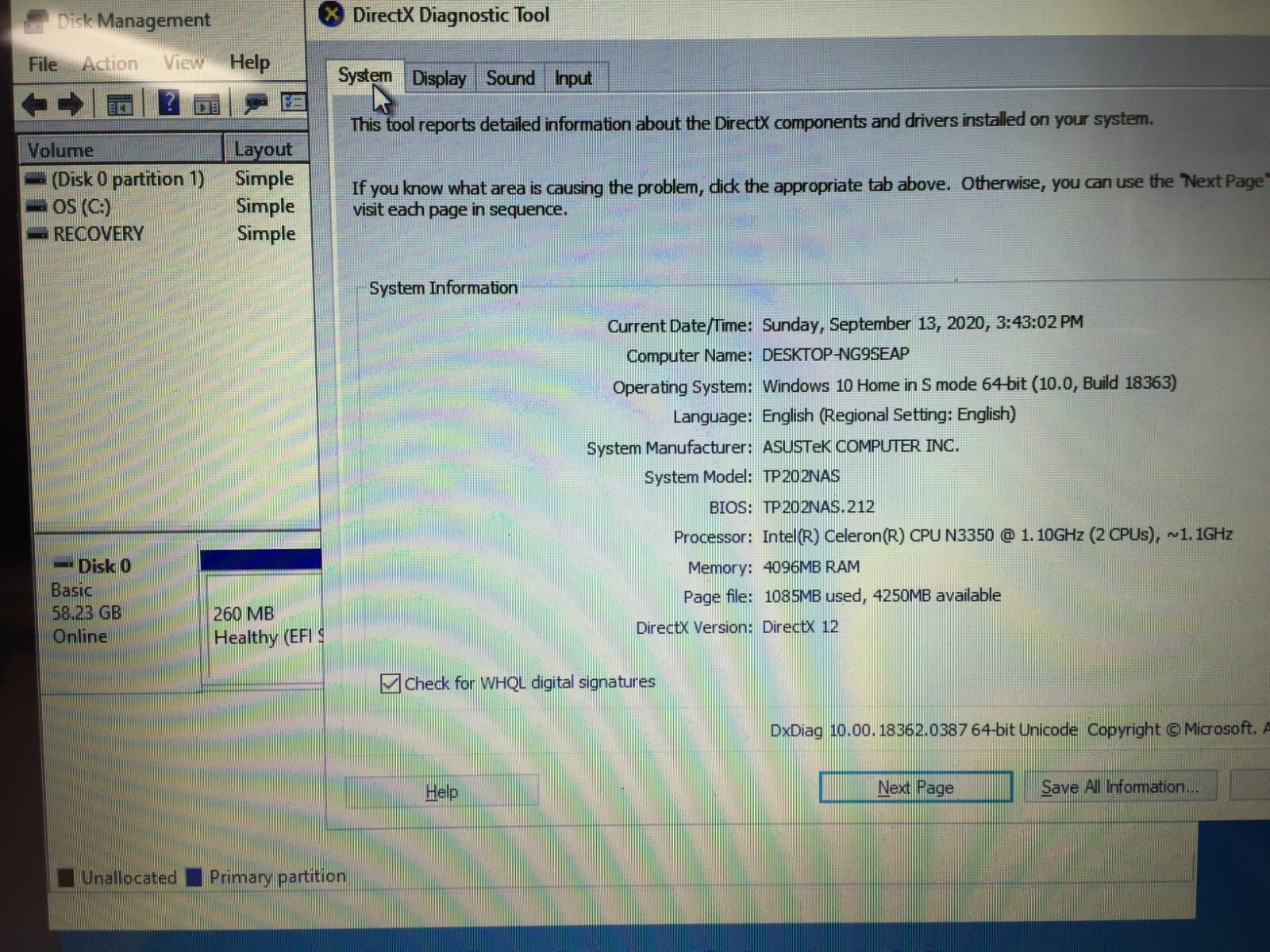 ASUS J202NA-DH01T 11.6″ 2-IN-1 HD Touch Laptop/INTEL N3350/4GB RAM/64GB EMMC/W10