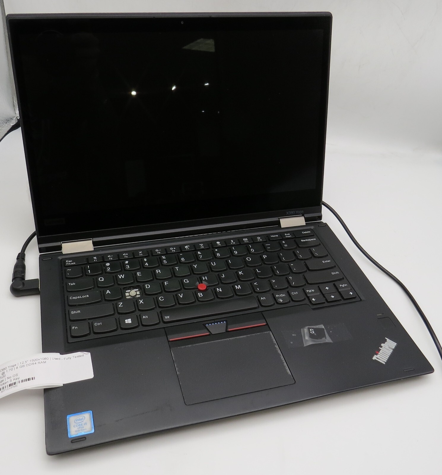 Lenovo X380 Yoga-12.5″-i5-8350U@1.70GHz-8GB DDR4 RAM-NO STRG-NO OS **READ**