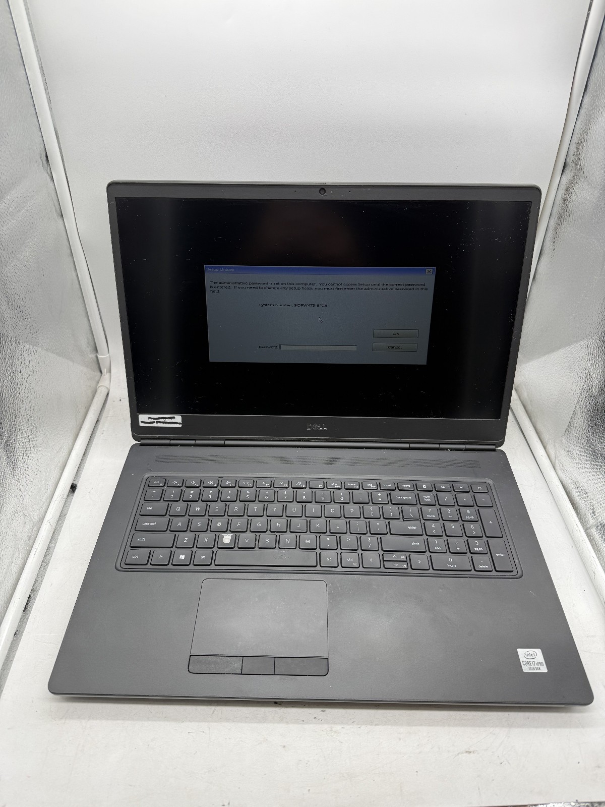 Dell Precision 7750 I7-10850H 32GB Nvidia Quadro T1000, No SSD Bios LOCK (READ)
