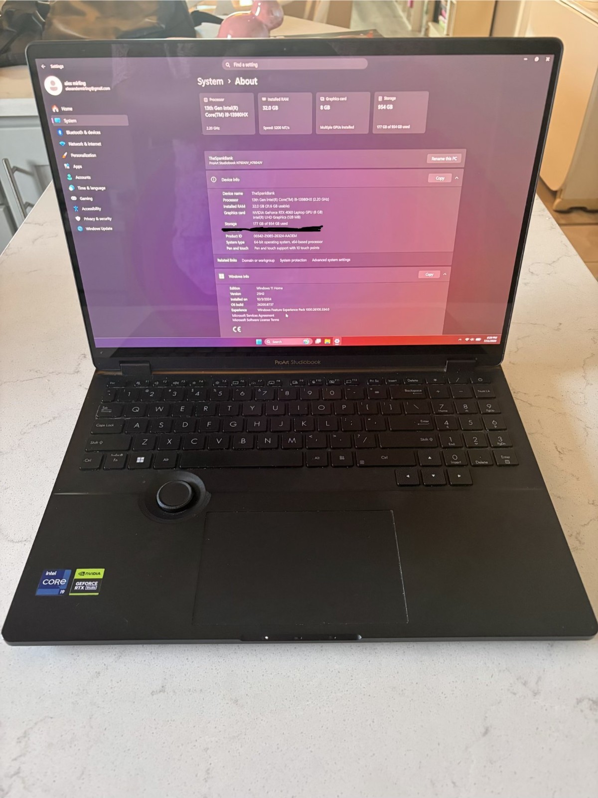 Asus ProArt Studiobook OLED 16 3.2K – i9-13980HX – 32GB – 1TB – RTX 4060 + Bag