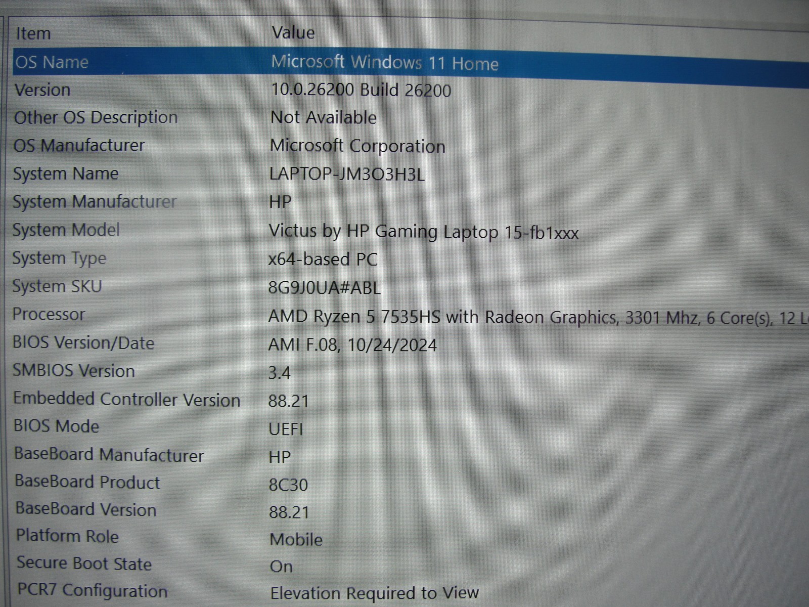HP Victus 15-FB1000CA 15.6″FHD 144Hz Ryzen 5 7535HS 16GB RAM 1TB SSD RTX2050 4GB