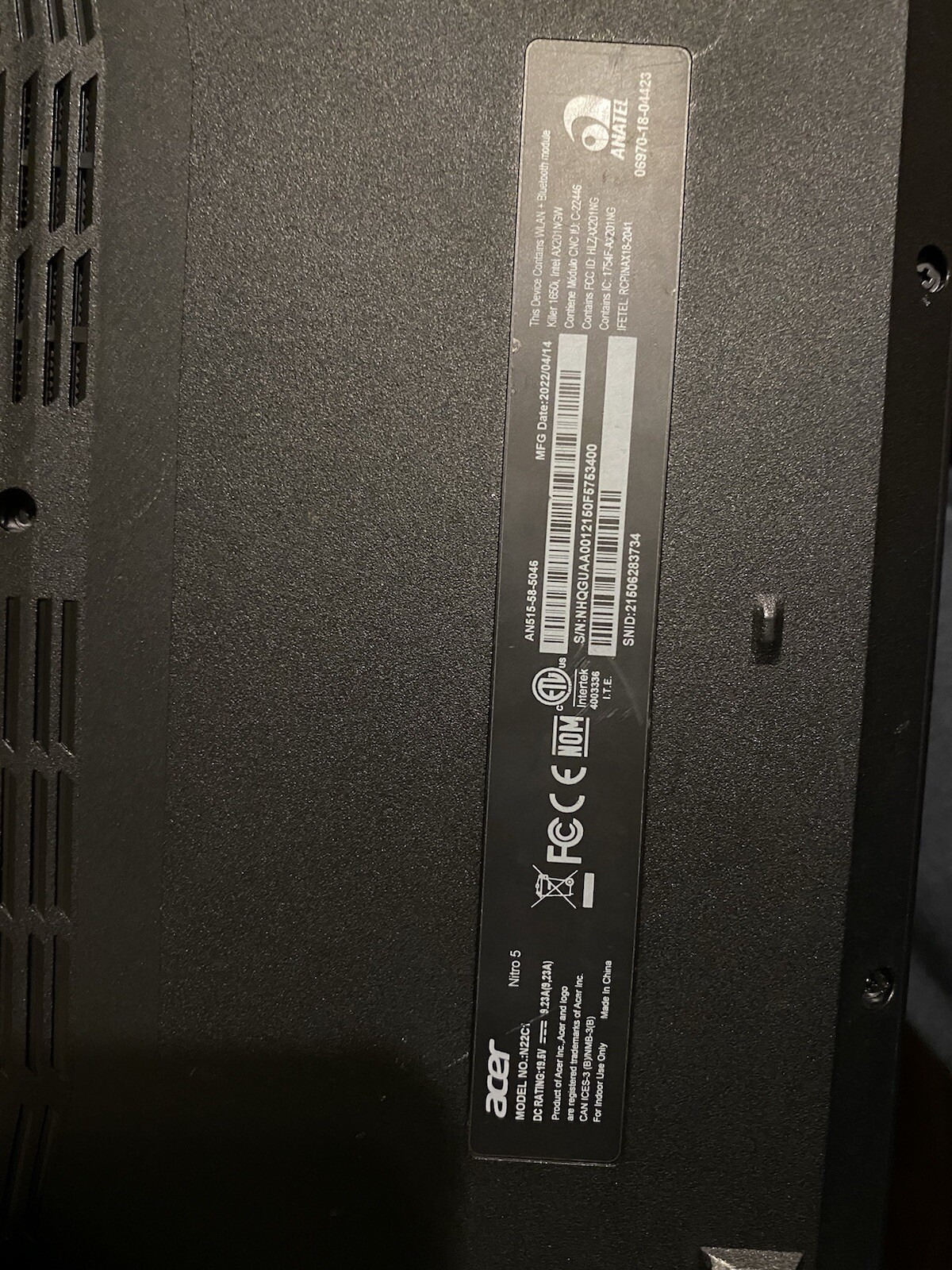 ACER NITRO 5