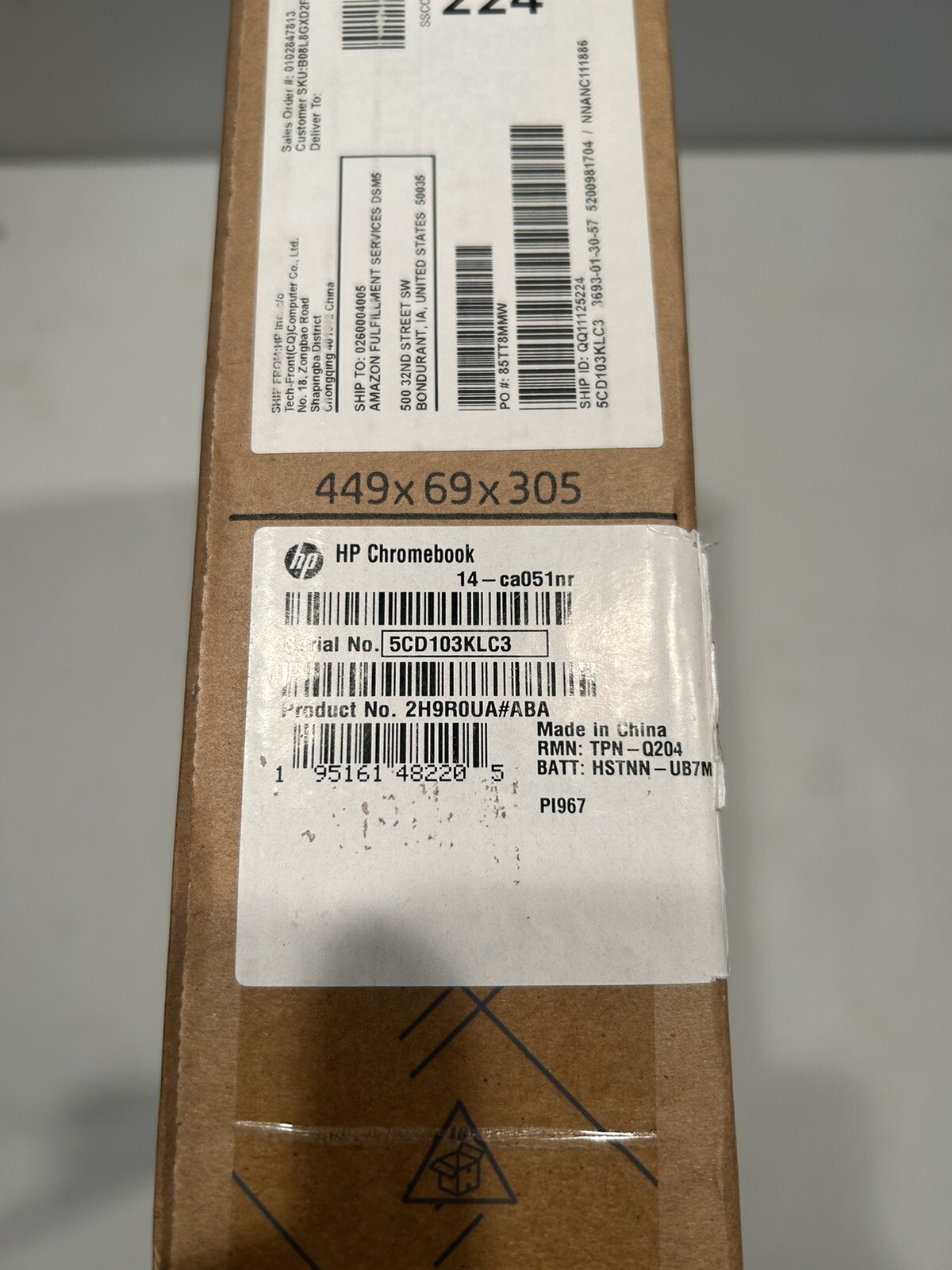 HP Chromebook 14-ca051nr Intel Celeron Processor N3350 4G 14-ca051nr Chromebook