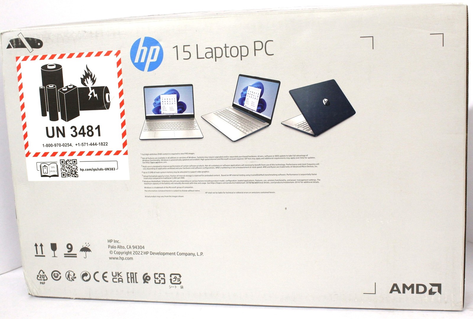 HP 15 Laptop PC R5 256GB (Blue)