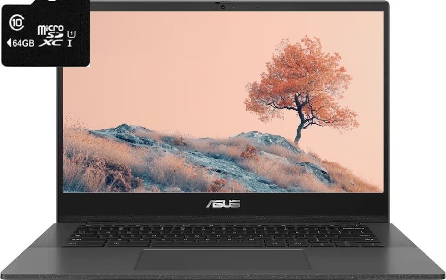 ASUS Chromebook 14″ FHD Laptop, MediaTek Kompanio 520, 4GB RAM, 128GB (64+64)