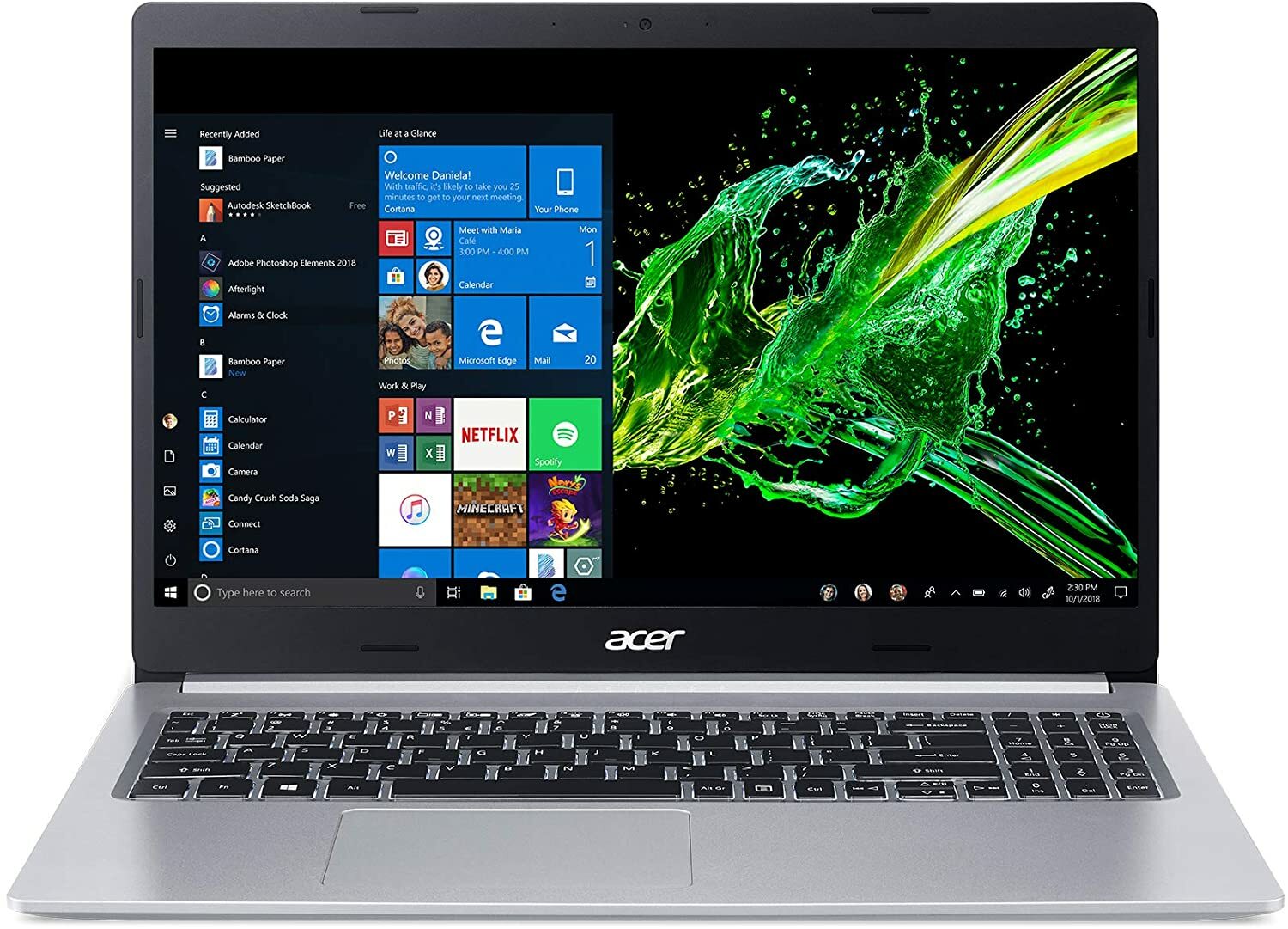 New Acer Aspire 5 Slim Laptop 15.6 Full HDAMD Ryzen 3 3200u 4GB 128GB SSD Laptop