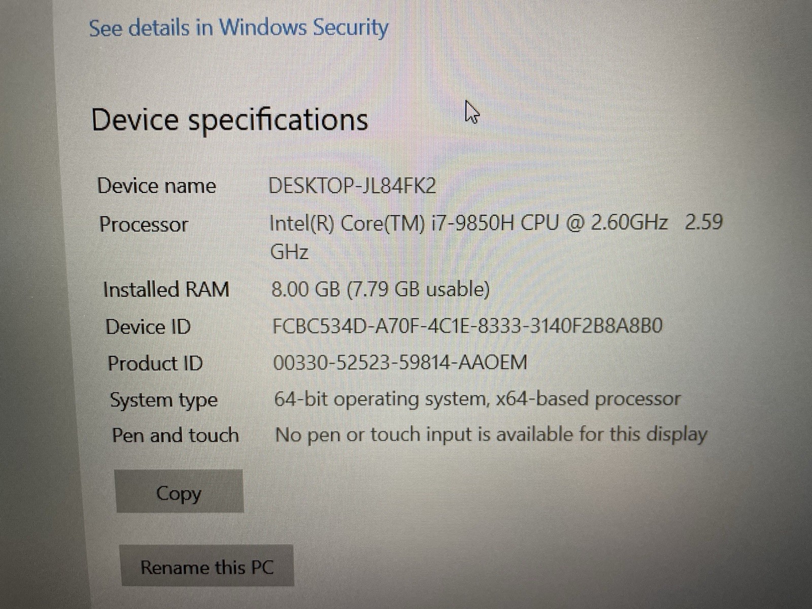 Dell Latitude 5510 15″ Intel Core i7-9850H 512GB SSD 8GB RAM WINDOWS 10 LAPTOP