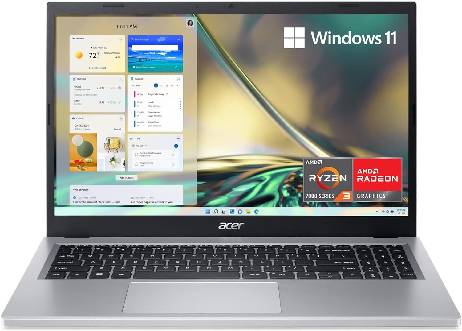 Aspire 3 A315-24P-R7VH Slim Laptop | 15.6″ Full HD | AMD Ryzen 3 7320U Quad-Core