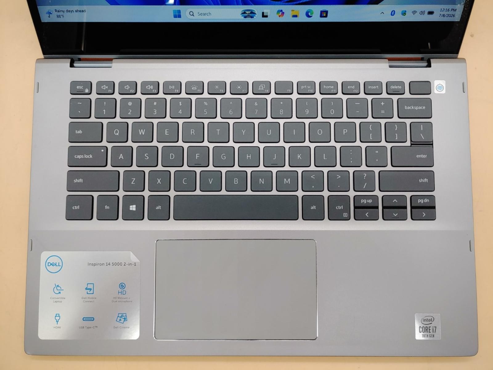 Dell Inspiron 5400 2-in-1 14″ Touch i7-1065G7 8GB 512GB Win11Home *NO A/C* *READ