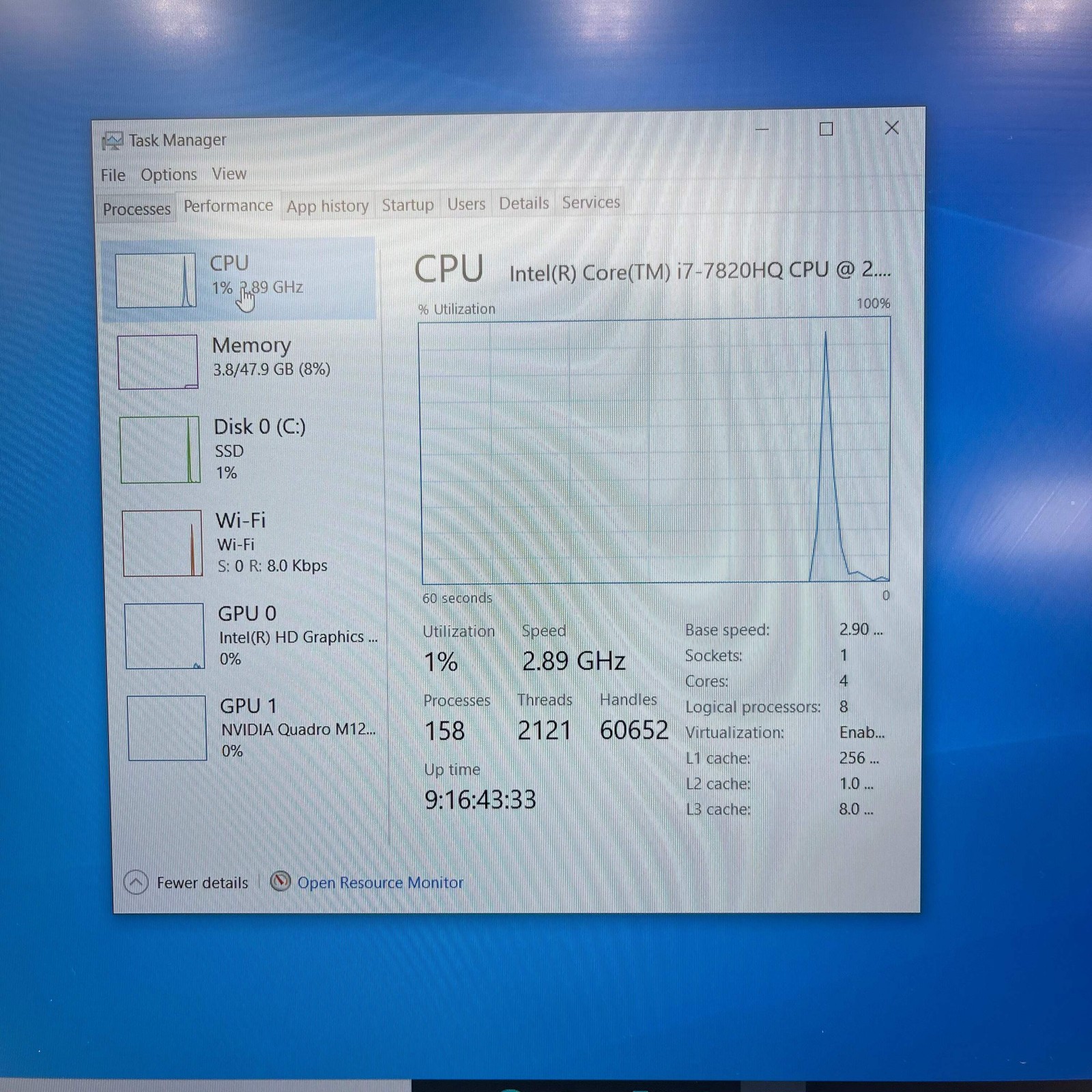 Dell Precision 5520 P56F 15.6″ i7-7820HQ 2.9GHz 48GB RAM 4TB SSD Quadro M1200