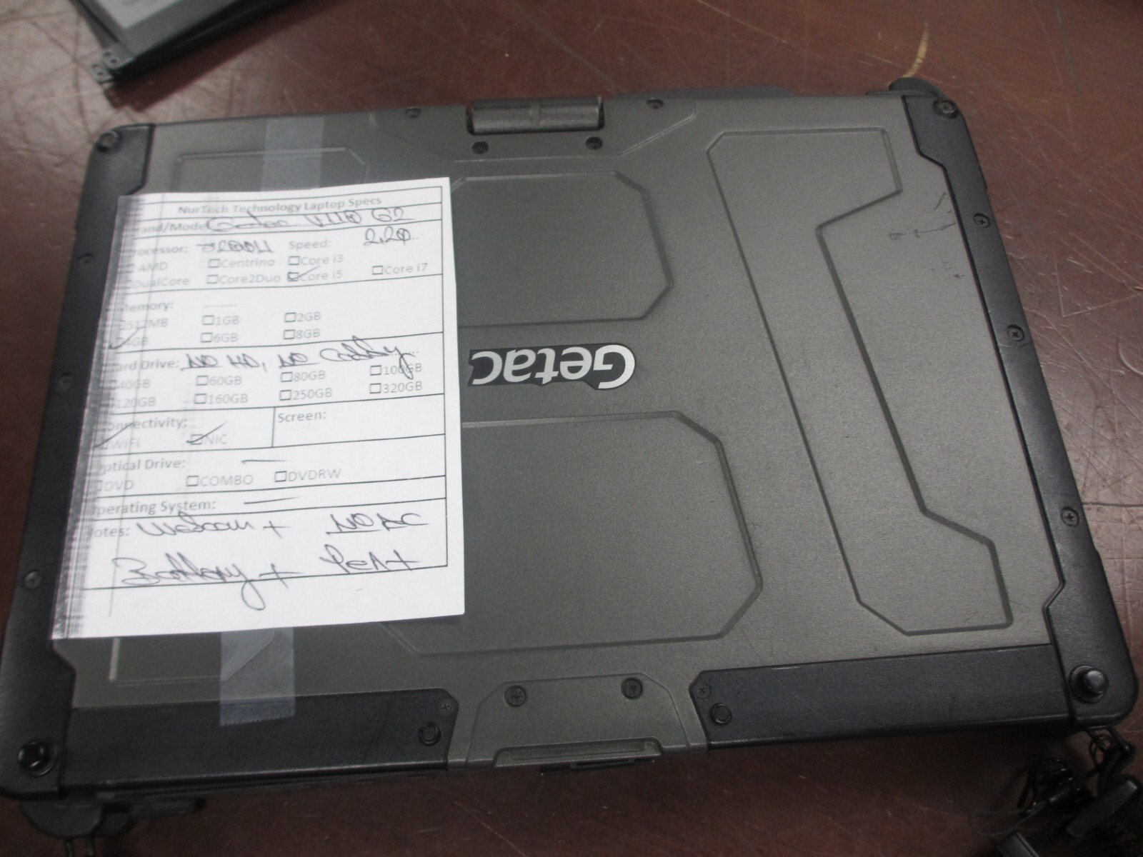 Getac V110 G2 i5 5200U 2.20GHZ 4GB Web-Cam Laptop [NO HDD/CADDY/OS/AC] w/ Pen###