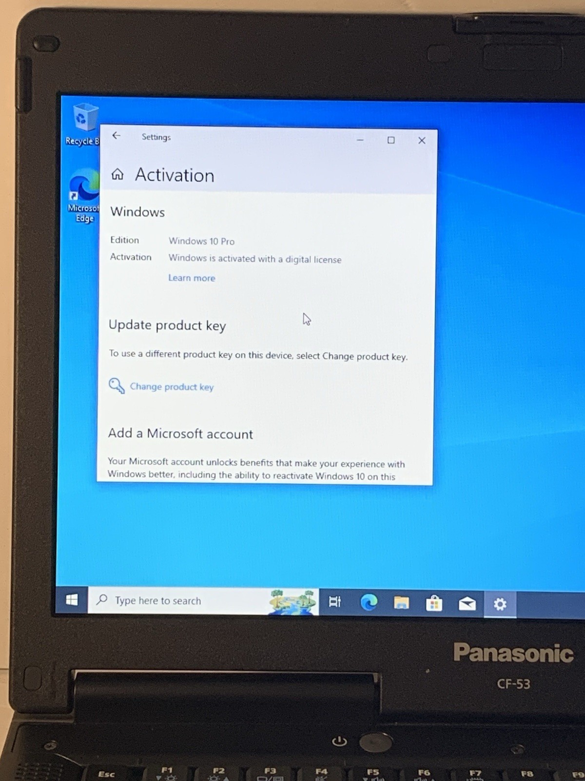 Panasonic Toughbook CF53 MK4 i5-4310U 8GB 1TB Win 10 Good Working