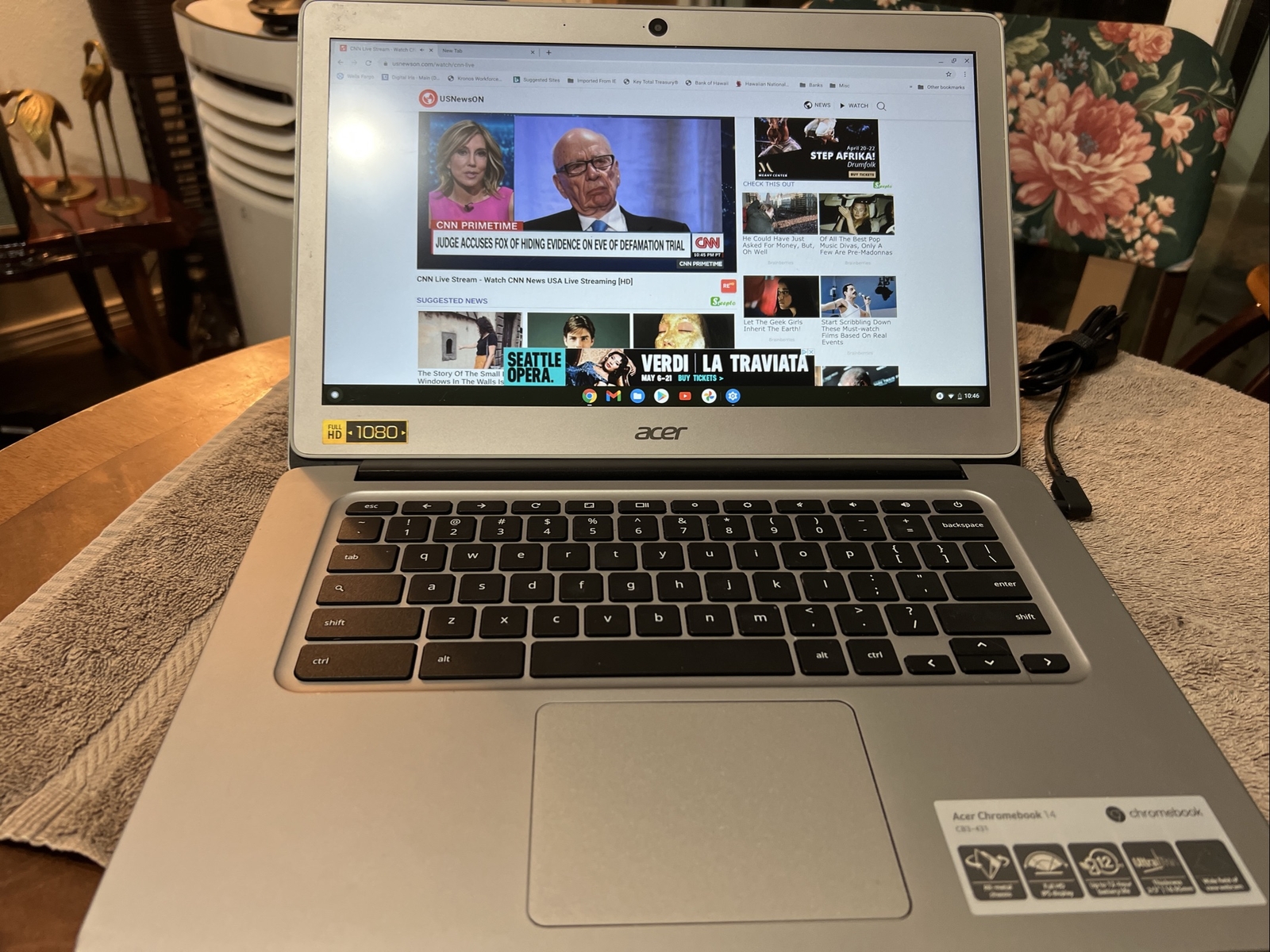 Acer Chromebook 14 CB3-431-C0AK 14″ 16GB Intel Celeron N3060 4GB Silver N16P1