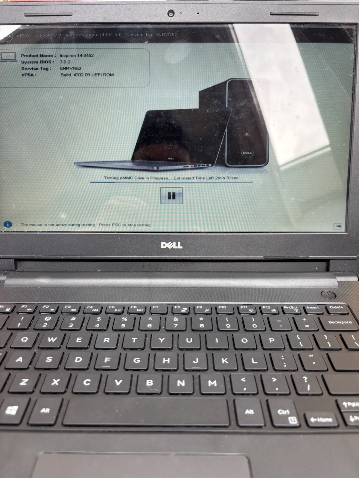 DELL INSPIRON 14 3878 Laptop w/ Intel Celeron PARTS/REPAIR N2840 2.16 GHZ + 8GB