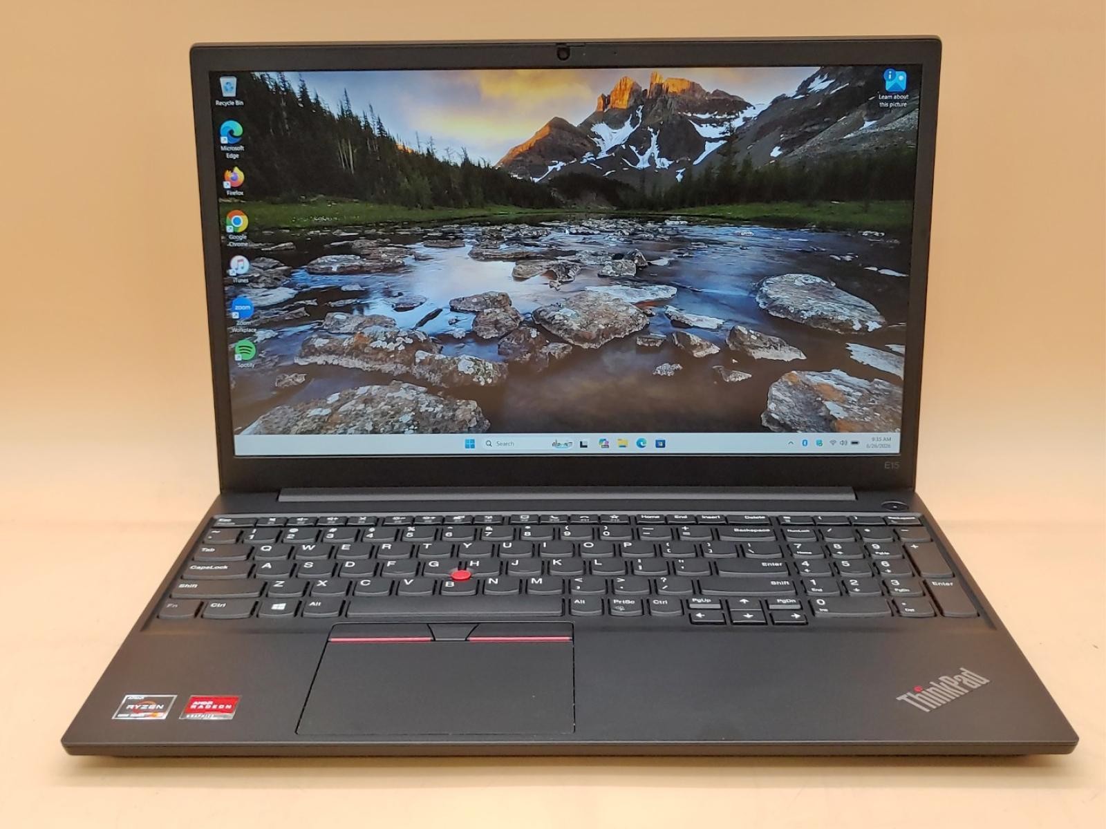Lenovo ThinkPad E15 Gen 2 15.6″ AMD Ryzen 3 4300U 8GB 256GB Win11Pro **NO A/C**