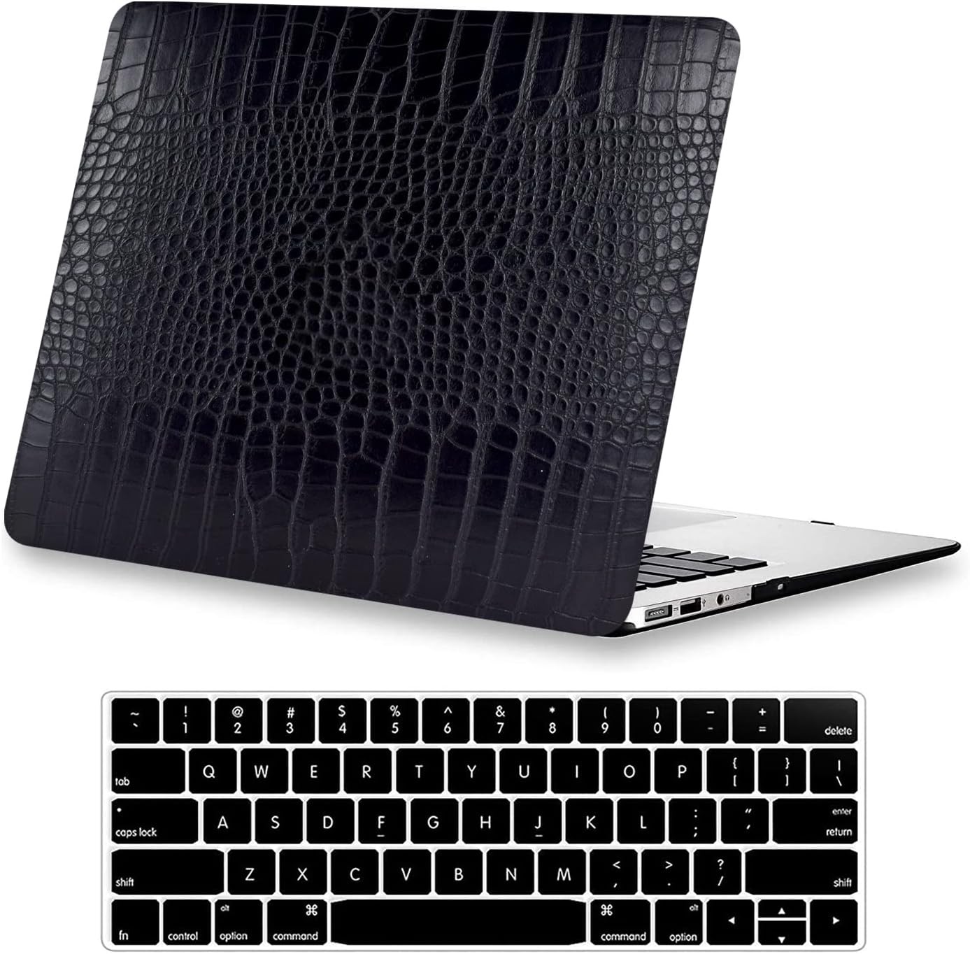 Crocodile MacBook Pro 15 inch Case 2019 2018 2017 2016 Release A1990 A1707 Black