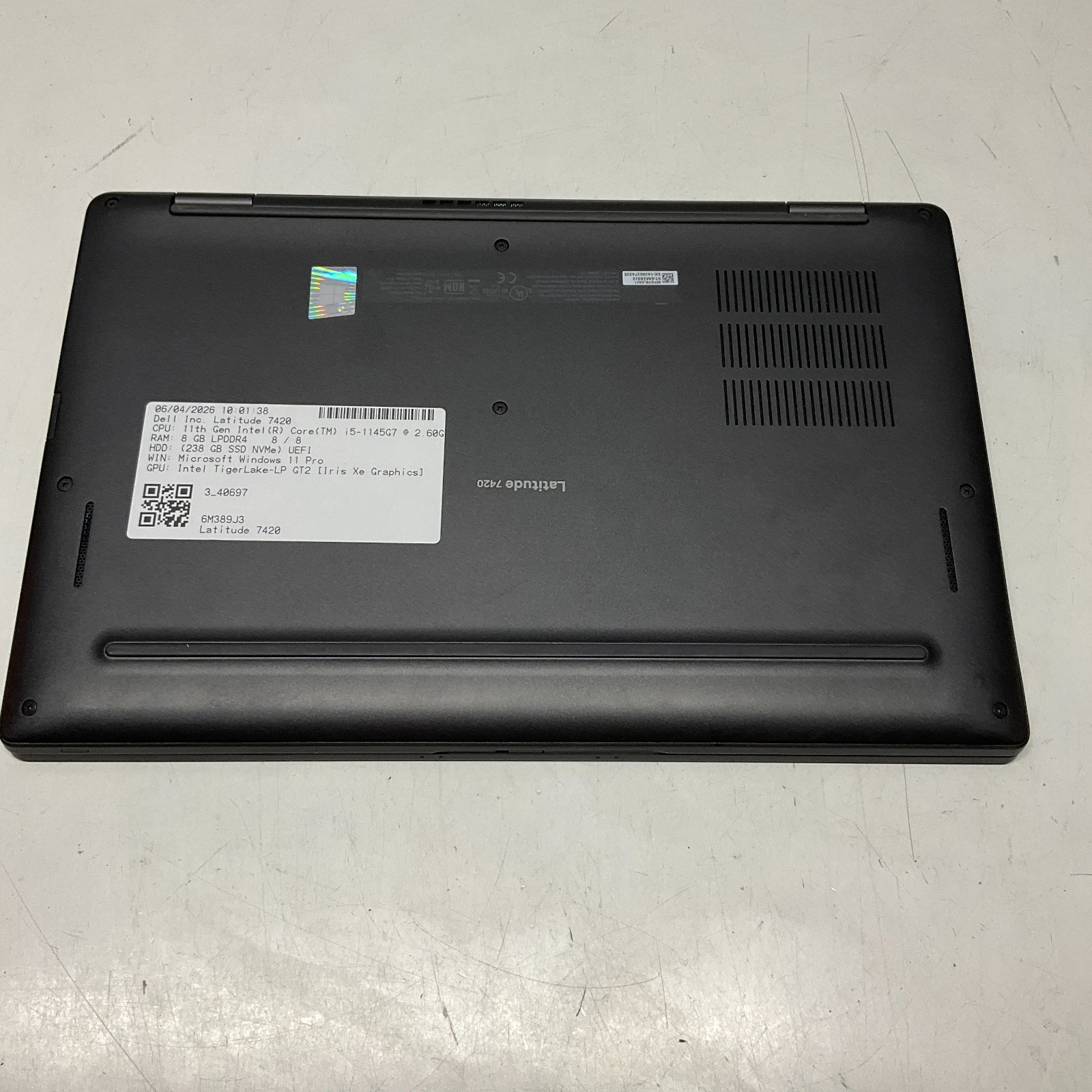Dell Latitude 7420 Laptop Intel Core i5-1145G7 @ 2.60 GHz 8GB 256GB SSD NO BAT