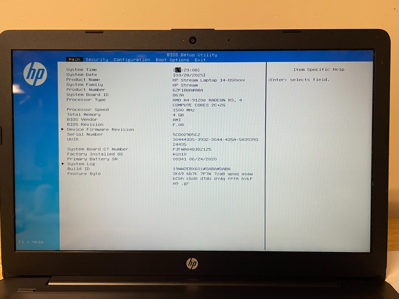HP Stream 14-ds0xxx 14″ A4-9120e 4GB RAM 32GB SSD No Charger