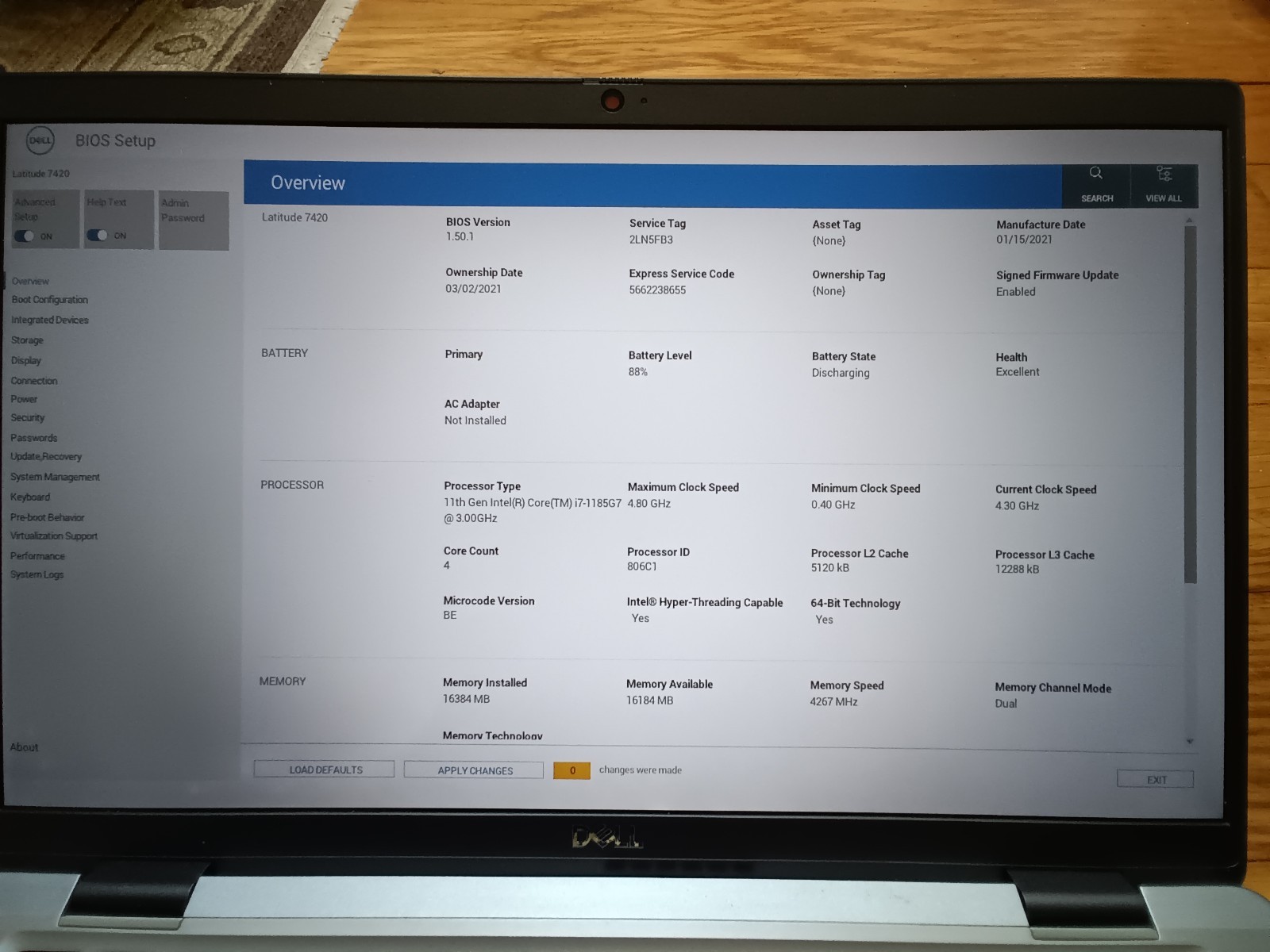 Dell Latitude 7420 i7-1185G7 16GB 256GB SSD FHD Win11 Pro WiFi 6