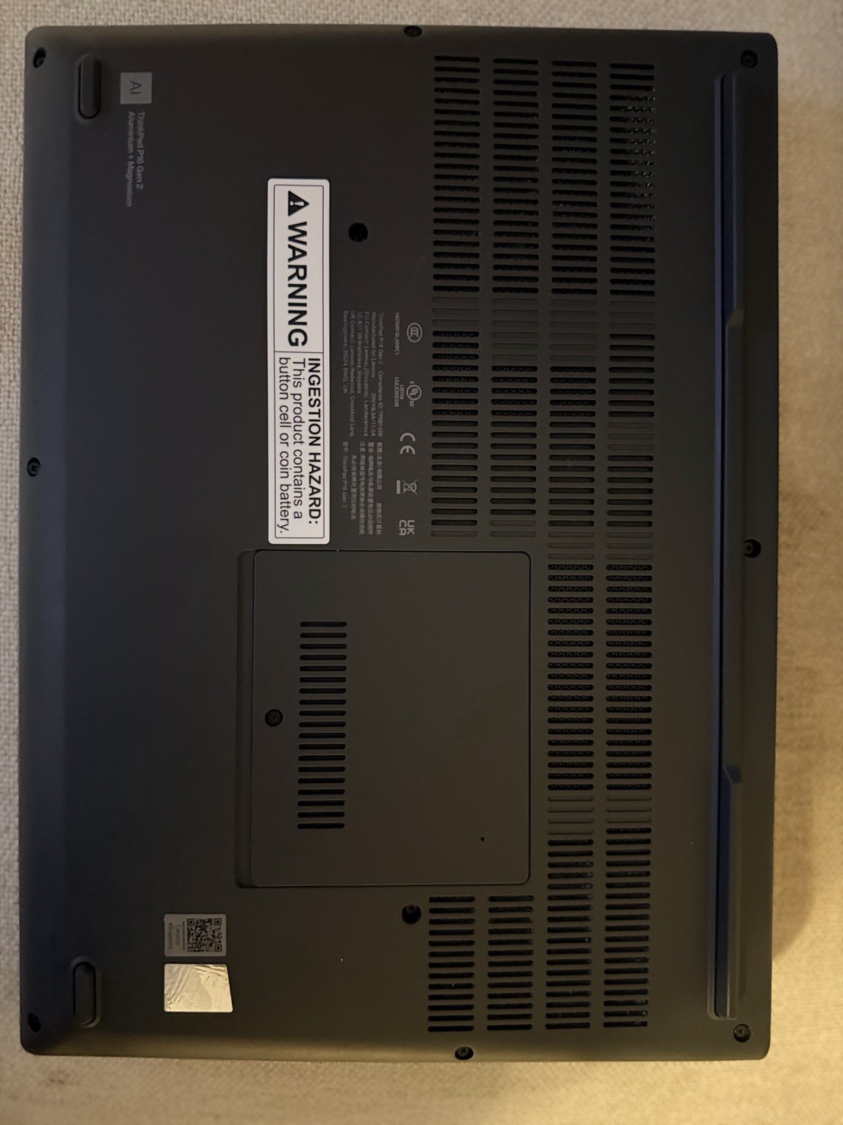 Lenovo ThinkPad P16 Gen 2 I7 64GB Ram 1.5 TB SSD M.2 RTXA1000 6gb GPU W11P Pro