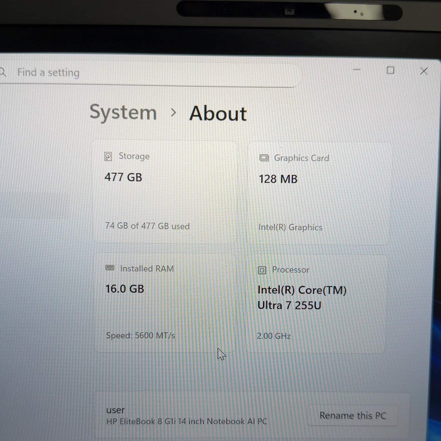 Broken HP EliteBook 8 G1I 14 14″ Core Ultra 7 255U 2.0GHz 16GB RAM 512GB SSD LCD