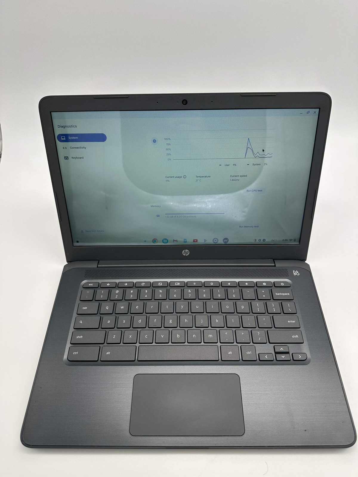 HP Chromebook 14-inch Laptop AMD A4 1.6 GHz 8GB RAM 32GB Black Used – B