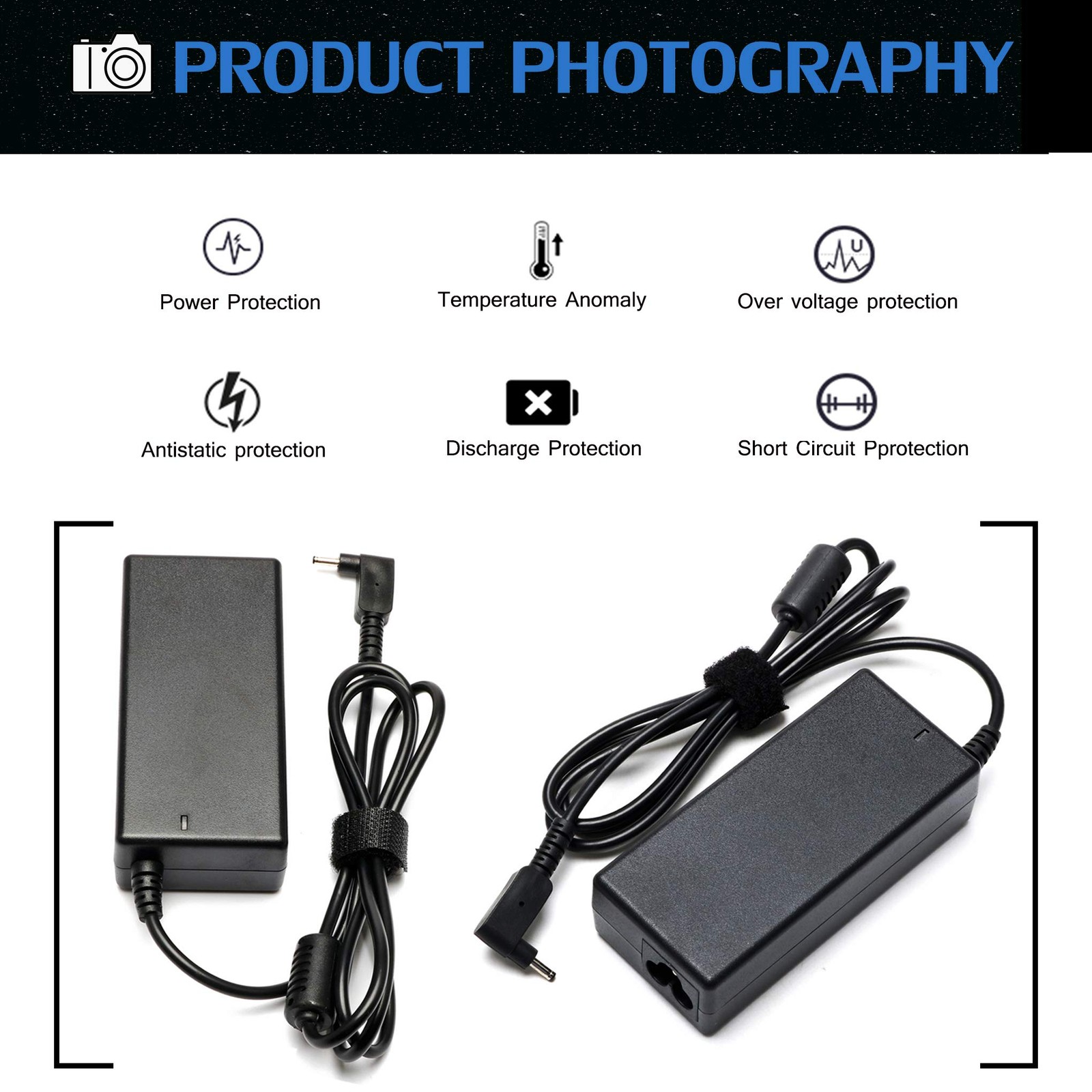 19V 3.42A 65W AC Adapter Charger for Acer Chromebook 11 13 14 15 CB3 CB5 C720
