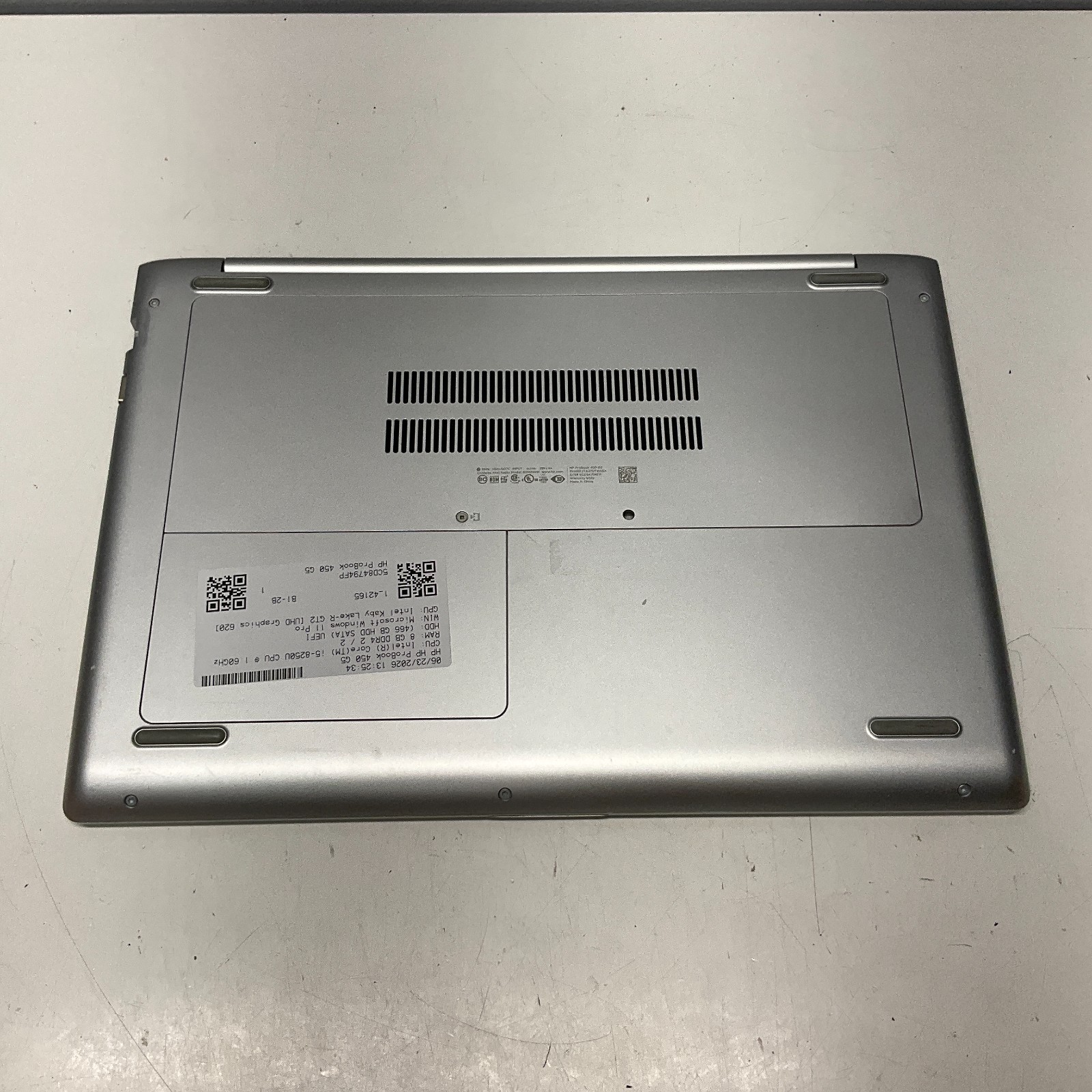 HP Probook 450 G5 15.6” Intel Core i5-8250U 1.60GHz 8GB 500GB HDD Windows 11