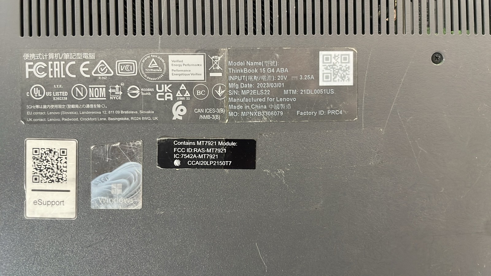 Lenovo ThinkBook 15 G4 ABA 15.6″ Laptop MTM 21DL0051US