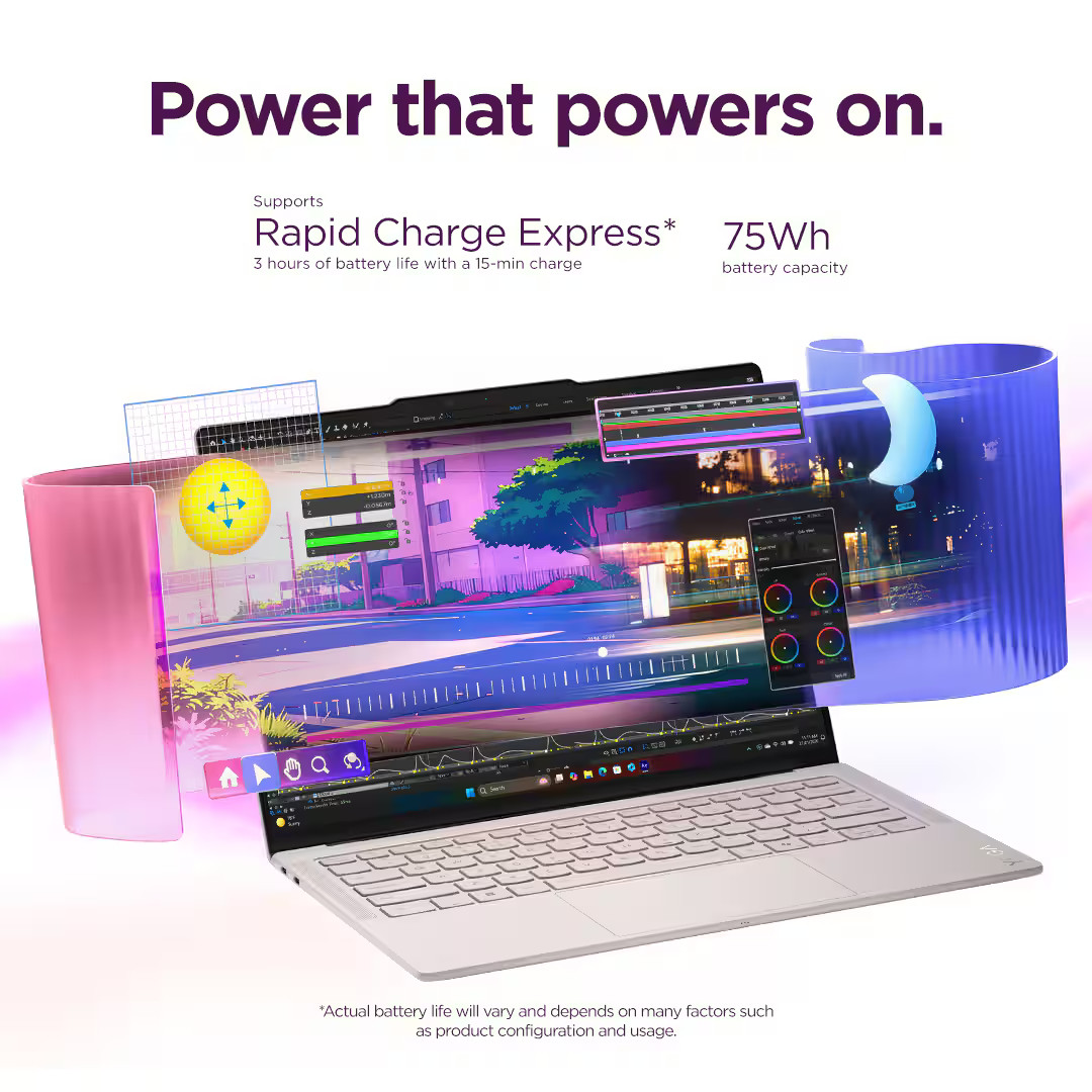 Lenovo – Yoga Slim 7i Ultra Aura Edition- 14″ 3K 120Hz OLED Touchscreen Lapto…