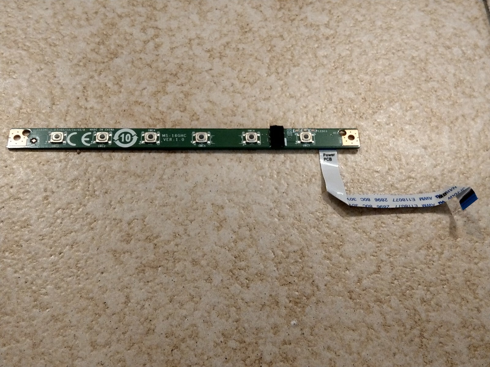 MSI GP60 GE60 LEOPARD MS-16GH SCHEDA ACCENSIONE POWER ON MEDIA MS-16GHC