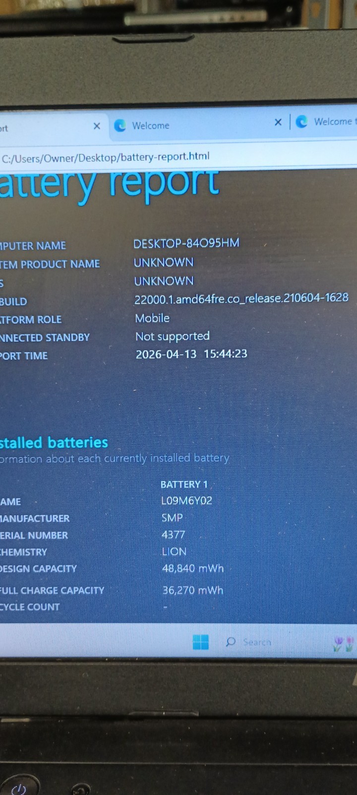 ThinkPad B575e w/charger.AMD E2-1800.Radeon.8GB.160GB HDD.Optical.W11