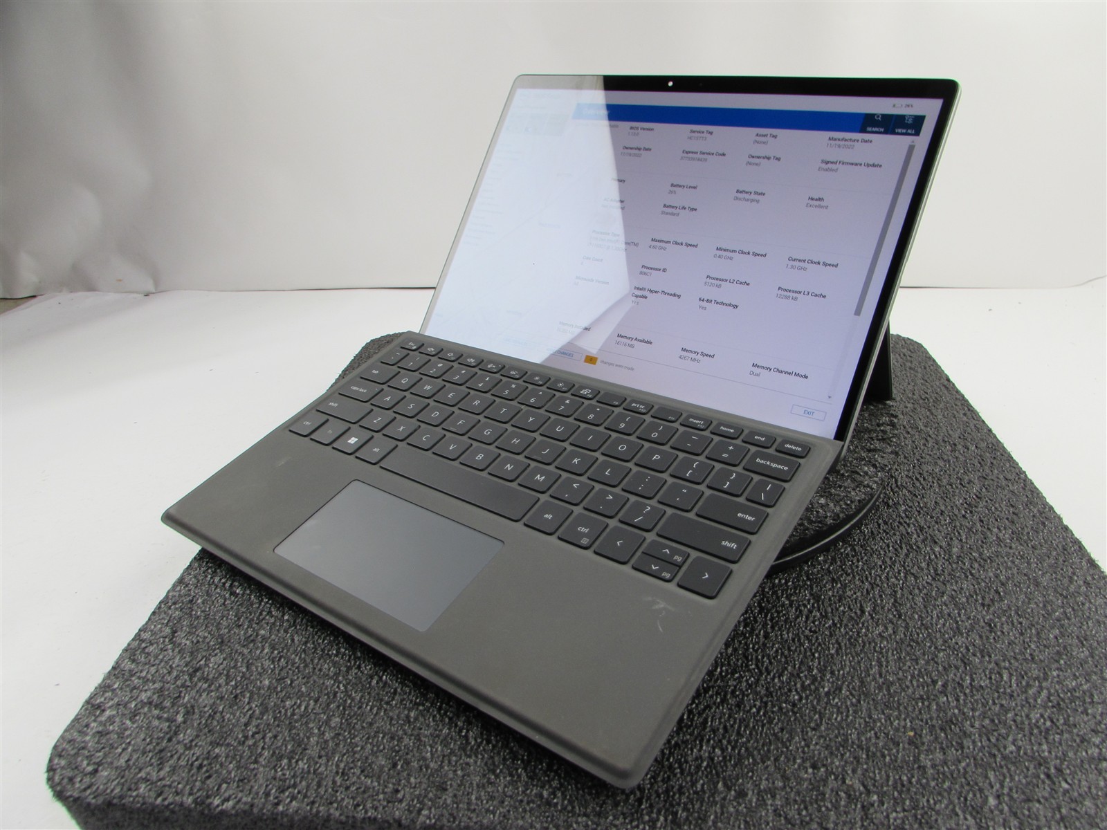 DELL LATITUDE 7320 (Detachable) 1920X1280 I7-1180G7 256GB SSD 16GB RAM NO O.S