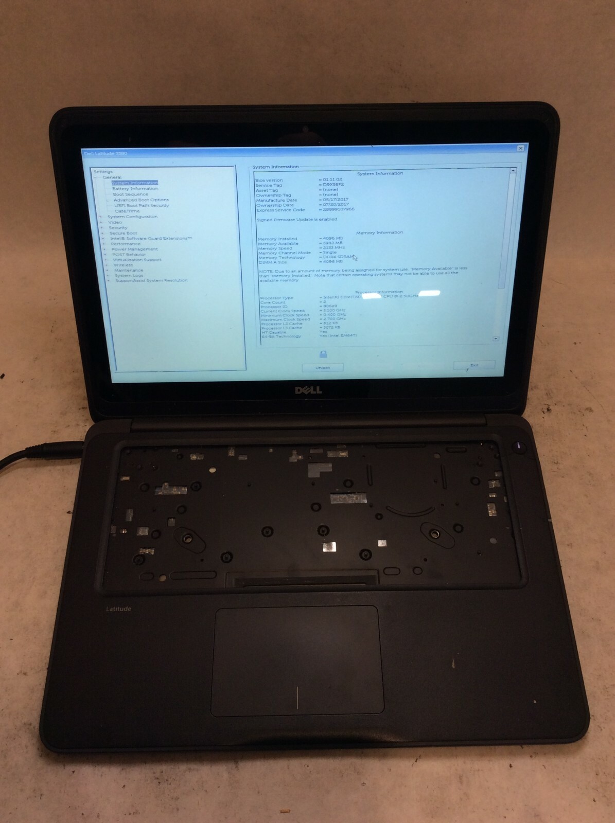 Dell Latitude 3380 Laptop 13″ Intel Core i5 7th Gen LOCKED BIOS -PP