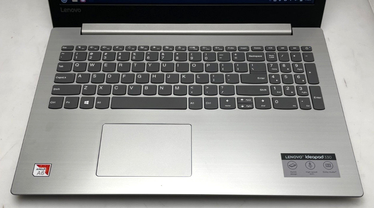 Lenovo IdeaPad 330-15AST 15.6″ AMD A6-9225 8gb Ram 128gb SSD Linux 99% Btry