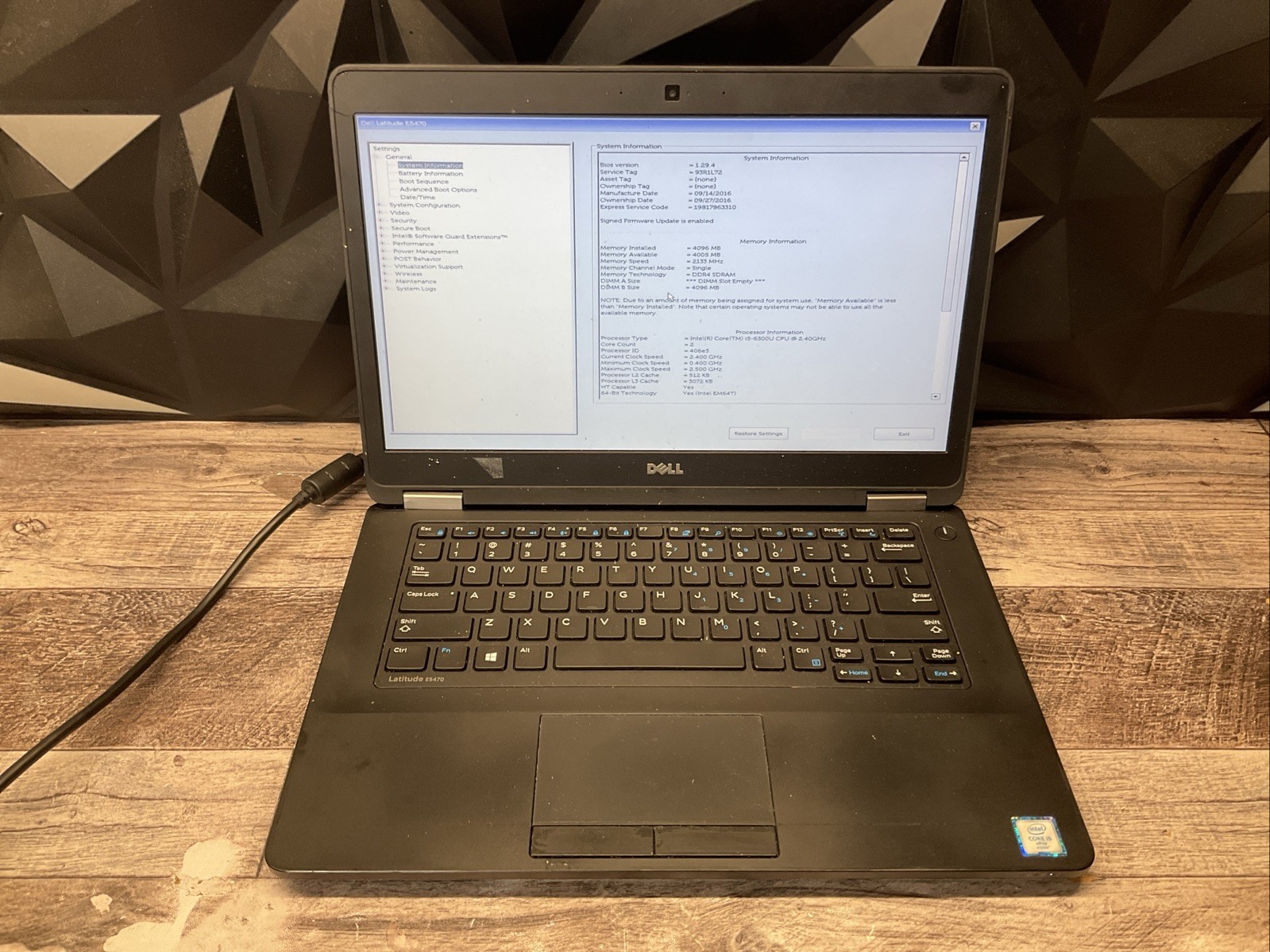 Dell Latitude E5470 / Intel Core i5 6th Gen / BIOS Unlocked / Parts Repair / J6