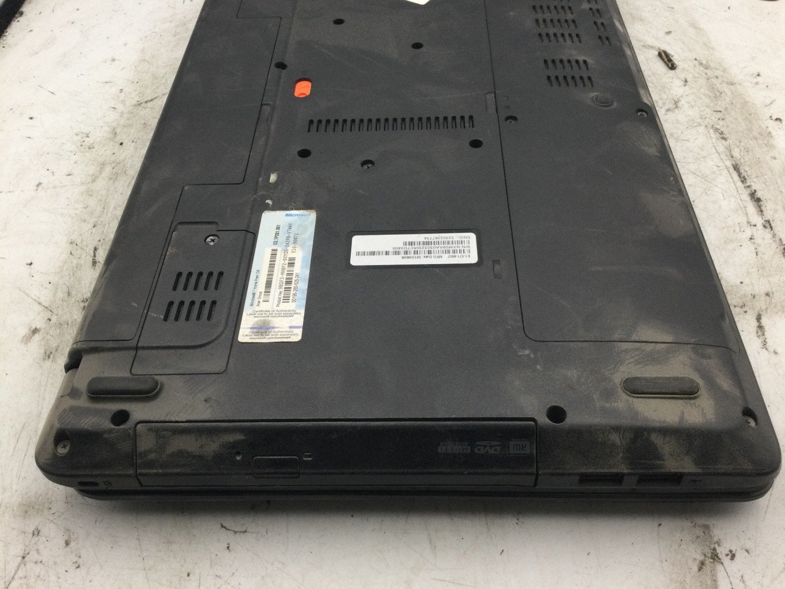 Acer Aspire E1 – Q5WPH – 15″ – FOR PARTS/NO POWER – Intel Core i5 – 2GB RAM – BB