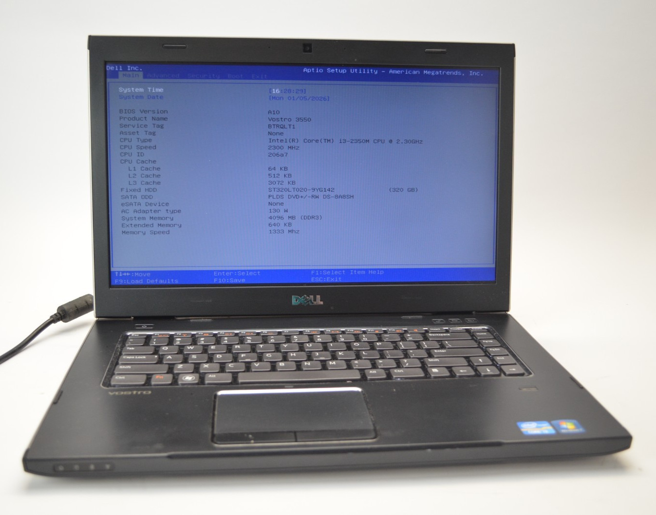 Dell Vostro 3550 14″ Laptop intel i3-2350M 2.3GHz 4GB Ram NO HDD/OS